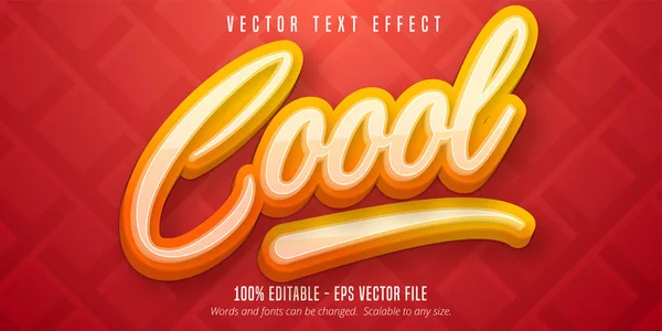 Texte Cool Style Calligraphie Effet Texte Modifiable — Image vectorielle