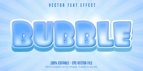 Bubble Text Cartoon Stil Editierbare Text Effekt — Stockvektor