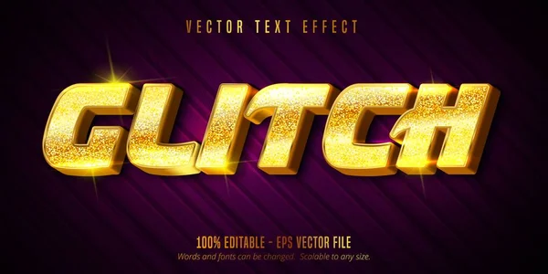 Chybný Text Luxusní Zlatá Barva Upravitelný Textový Efekt Texturovaném Pozadí — Stockový vektor