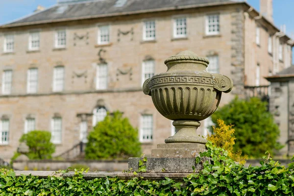 Glasgow Escocia Septiembre 2015 Detalle Piedra Jardín Arquitectónico Pollok House — Foto de Stock