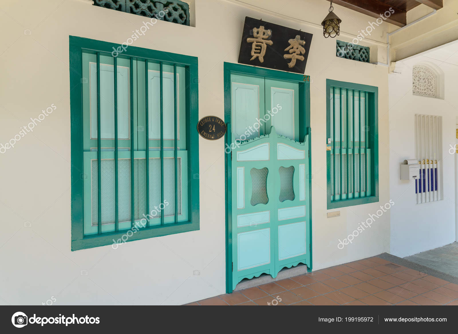 Colorful Residence Window Shutters Emerald Hill Road