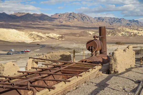 Pozostałości Przemysłowych Prac Starej Kopalni Harmony Borax Dolinie Śmierci Kalifornii — Zdjęcie stockowe