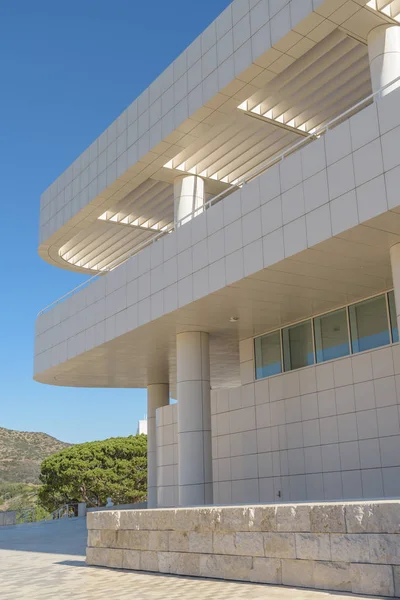 Los Angeles Kaliforniya Şubat 2018 Getty Center Binanın Mimari Balkon — Stok fotoğraf