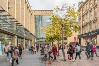 Glasgow, İskoçya - 17 Eylül 2018: Glasgow Buchanan Galleries alışveriş merkezi. 