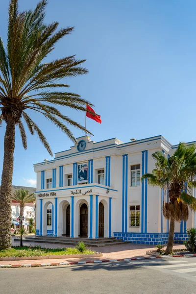 Sidi Ifni Morocco October 2015 Hotel Ville Town Hall Plaza — Stock Photo, Image