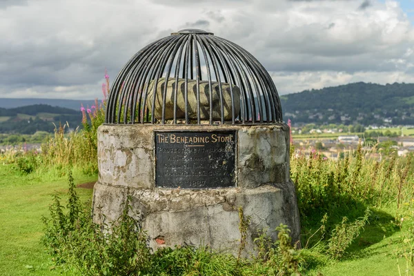 Stirling Scotland Agosto 2017 Pedra Decapitação Colina Mote Gowanhill Stirling — Fotografia de Stock