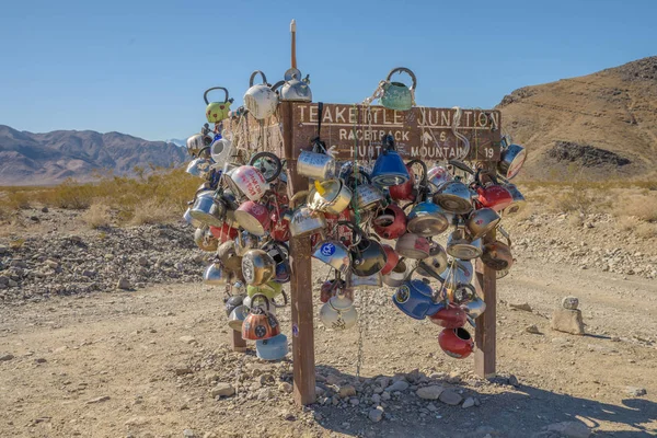 Valle Muerte Febrero 2018 Junción Teakettle Parque Nacional Death Valley — Foto de Stock