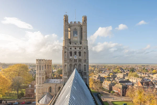 Dakstructuur Van Kathedraal Van Ely Cambridgeshire Engeland — Stockfoto