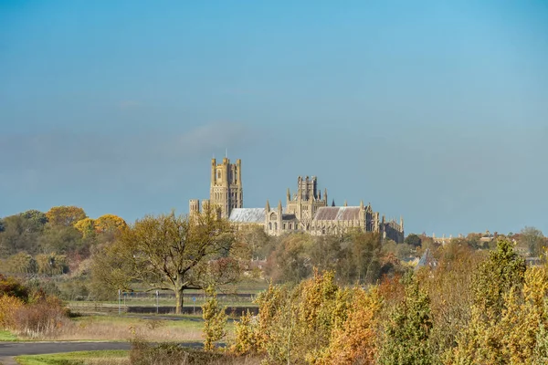Vista Catedral Ely Cambridgeshire Inglaterra — Foto de Stock