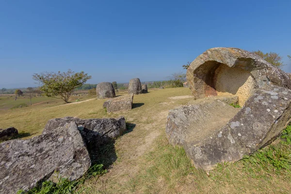 Plain Jars Thong Hai Hin Site Thomghaihin Town Phonsavan Province — Stock Photo, Image