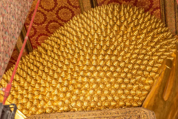 Spletitý Zlatý List Zdobení Buddhy Chrámu Wat Pho Bangkoku — Stock fotografie