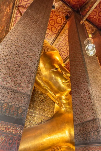 Лежачого Будди Ват Пхо Храмовий Комплекс Бангкоку Будда Який Вимірює — стокове фото