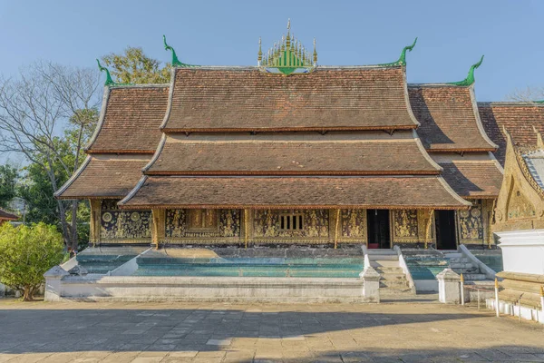 Wat Xieng Тонг Храм Луанг Прабанг Лаос — стокове фото