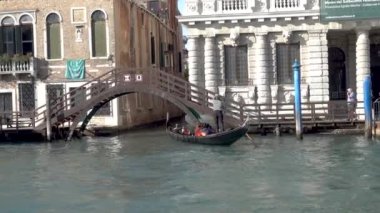 Venedik, İtalya - 25 Ekim 2018: Venedik'te büyük kanal, İtalya. 