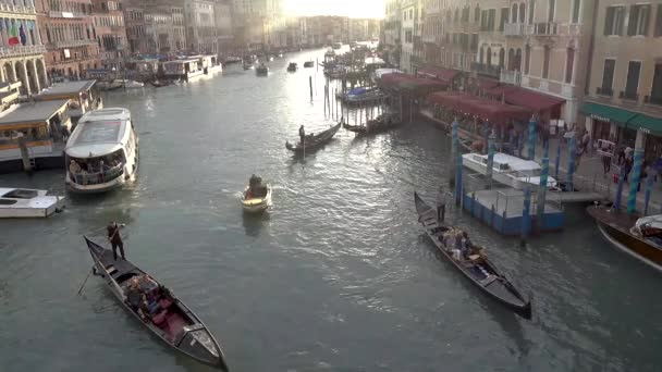 Venice Italy Октября 2018 Года Большой Канал Венеции Италия — стоковое видео