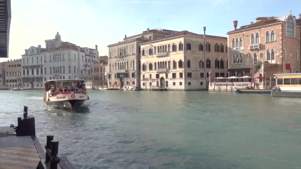 Venice Italy Октября 2018 Года Большой Канал Венеции Италия — стоковое видео