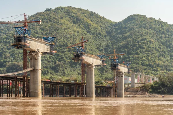 Luang Prabang Laos Janvier 2019 Nouveau Pont Sur Mékong Luang — Photo