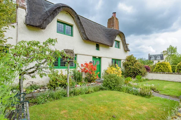 Fortingall Scotland May 2017 Thatched Roof Cottages Village Fortingall Perthshire — Stock Photo, Image