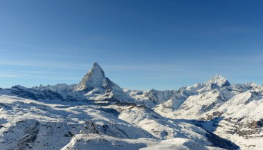 Zermatt üzerinde Gornergrat gelen Matterhorn