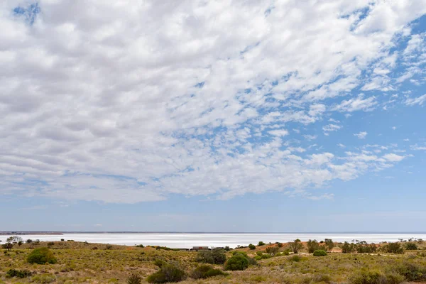 哈特湖是澳大利亚南部的一个盐湖 生活条件非常恶劣 — 图库照片