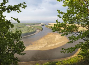 Amur Nehri Ommi köyü yakınında. Khabarovsk