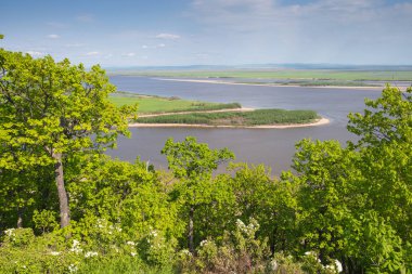 Amur Nehri yakınında Amursk kasaba. Khabarovsk bölge Rus Uzakdoğu.