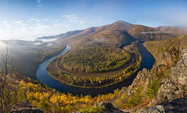 Autumn Beautiful View River Gur Khabarovsk Region Russian Far East — Stock Photo, Image