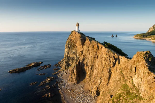 Russia far East Primorsky region Brinera lighthouse, the sea of Japan. The old lighthouse at Cape Brinera