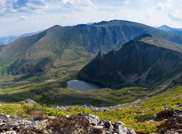 In the mountain ridge is Burey Russia\'s far East was Lake Big Suluk.  Beautiful mountain lake Big Suluk in Khabarovsk region.