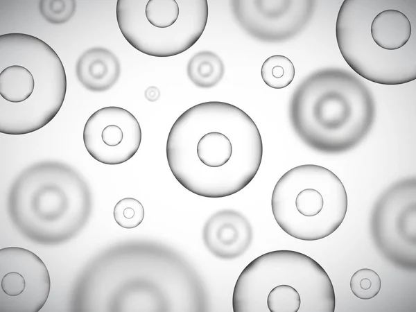Cząsteczka tło wektor. Komórki okrągłe. Ilustracja szary nauki. — Wektor stockowy