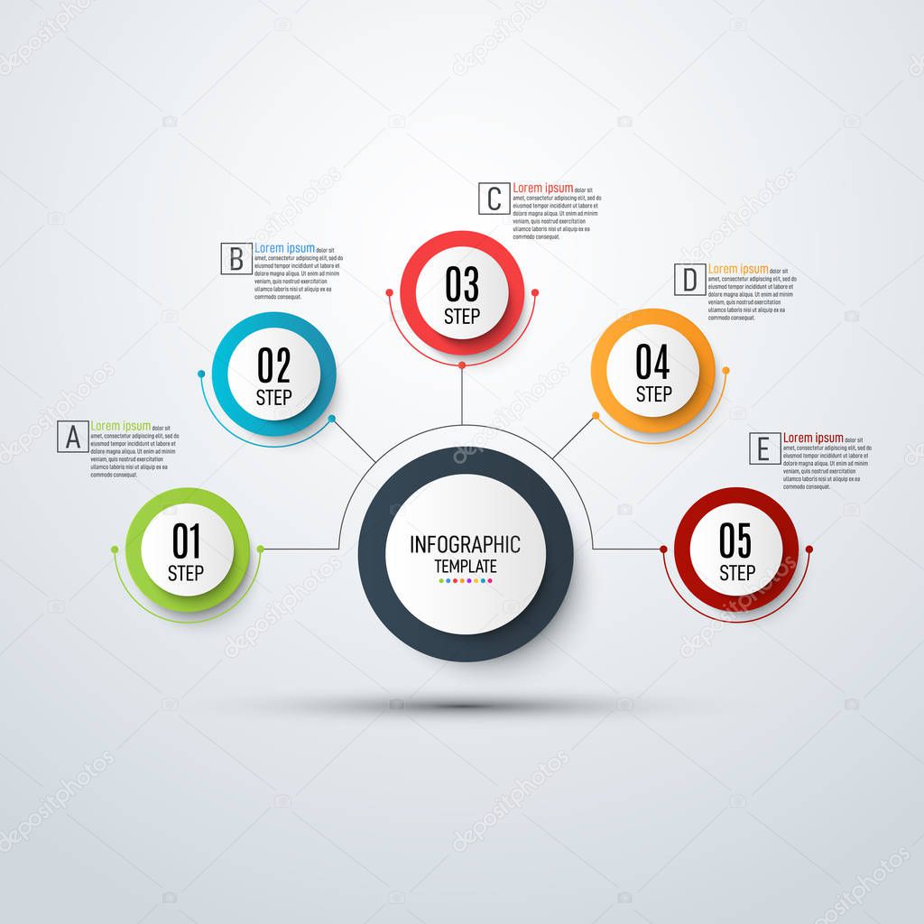 Abstract vector infographics. Business data visualization. Template for presentation.