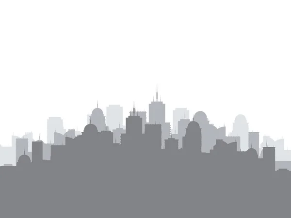 Silhouette of city skyline. Vector urban illustration — Stock Vector