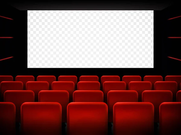 Movie cinema premiere poster design with white screen. Vector. — Stock Vector