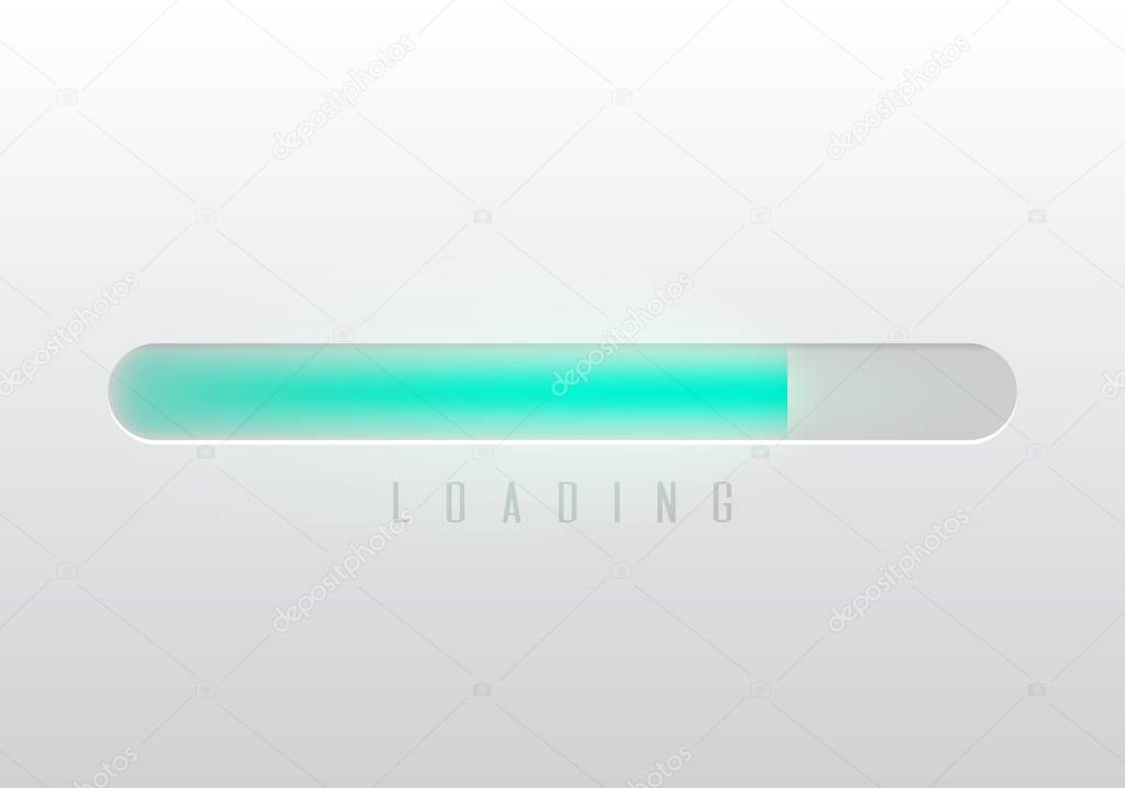Vector progress loading bar. Illustration for ui design, for mobile apps