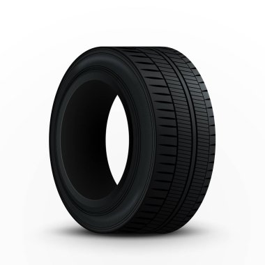 Vektör lastik. Gölgeler ile gerçekçi araba lastik