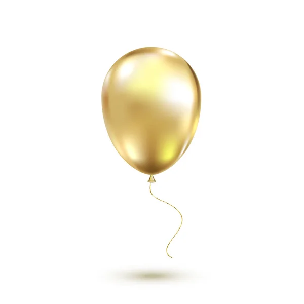 Gouden ballon. Vectorillustratie — Stockvector