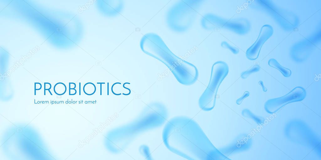 Cell background. Biology, Science background with cells. Vector illustration