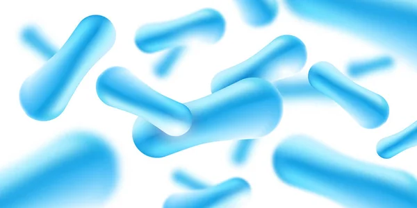 Probiyotik bakteri vektör çizim. Biyoloji, Fen arka plan.