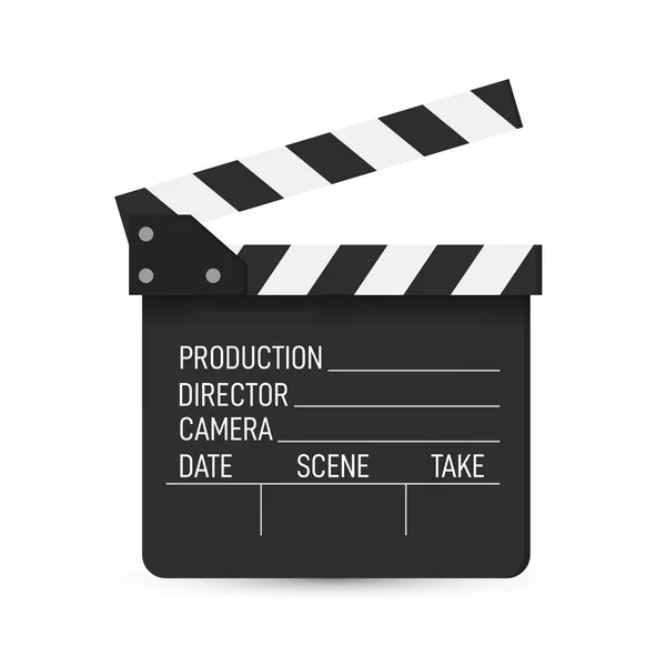 Clapper board . Movie clapper isolated. Vector — Stock Vector