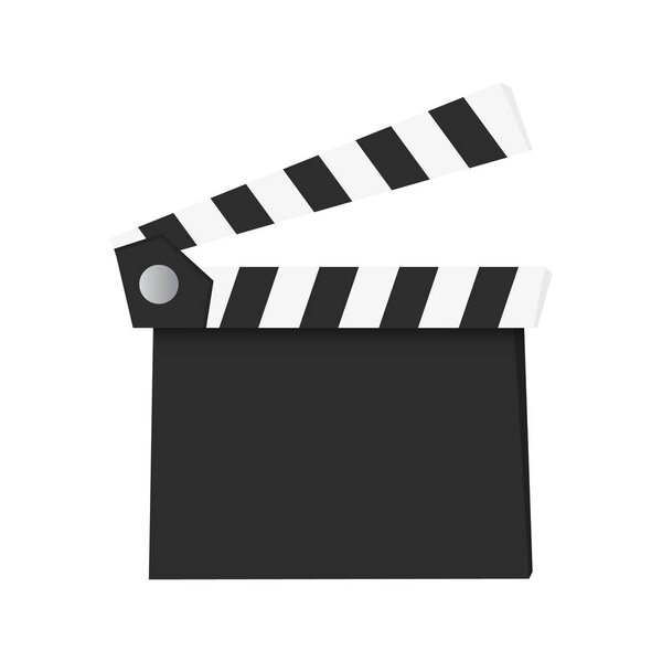 Clapper board . Movie clapper isolated. Vector 