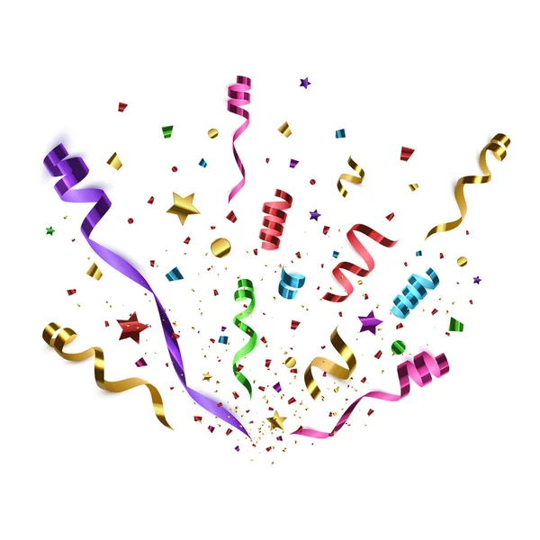 Konfeti izole. Festival vektör arka plan