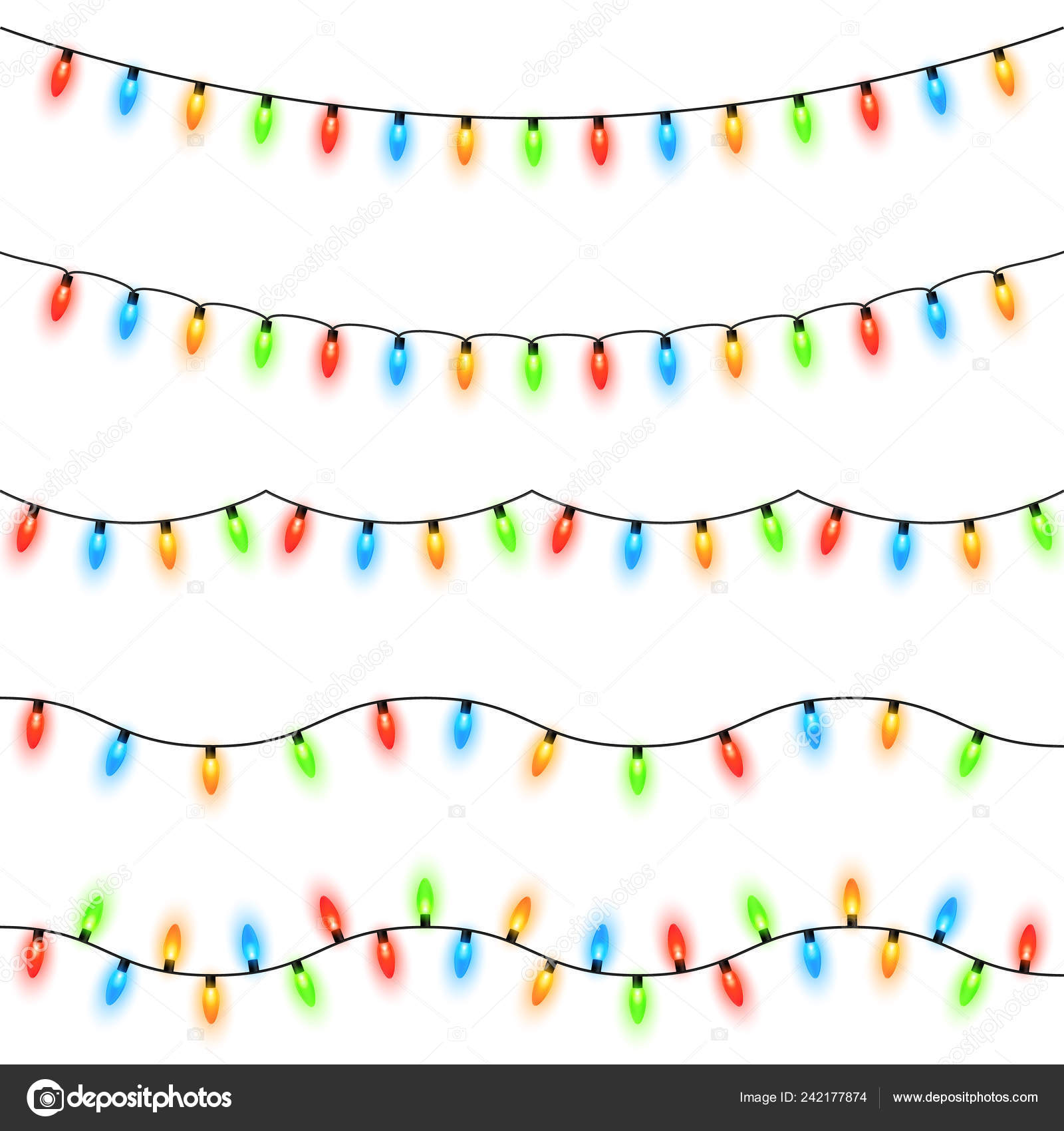 Christmas lights isolated Stock Vector Image by ©Ket4up 242177874