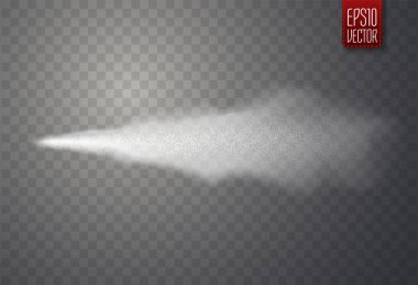 Saydam arka plan üzerinde izole etkisi sprey. Vektör çizim 