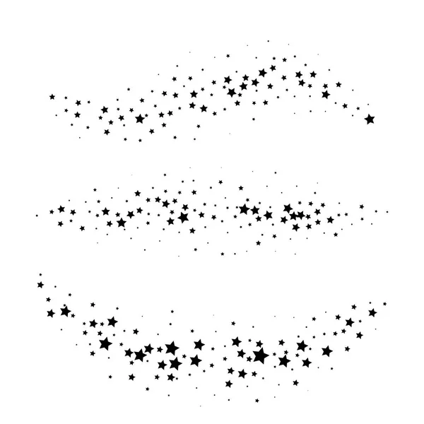 Sternschnuppen. Sternenspur isoliert auf weißem Hintergrund. — Stockvektor