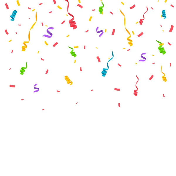 Kleurrijke confetti geïsoleerd. Feestelijke vectorillustratie — Stockvector