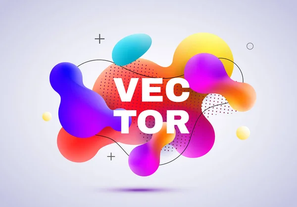 Moderne 3d abstracte kleurovergang vormen samenstelling. Dynamische Fluid ontwerp banner voor poster. Abstract vector achtergrond. — Stockvector
