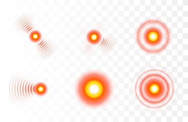 Ağrı sembolleri. Acı verici işaretler vektör çizim