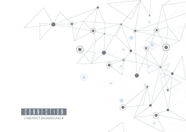 Concept Réseau Fond Connexion Lignes Points Connectés Illustration Vectorielle — Image vectorielle