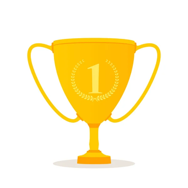 Winner Cup Flat Icon isolated. Vector illustration — Stock Vector