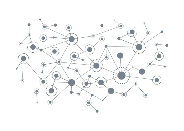 Netzwerk-Vektor-Illustration. Verbundene Leitungen — Stockvektor